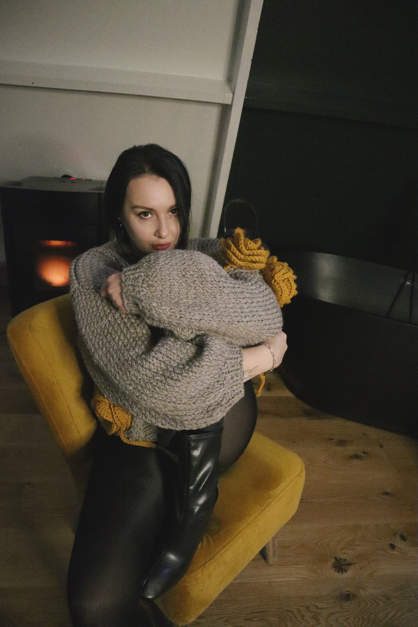 Half-Wool Bomber Jacket with Roses