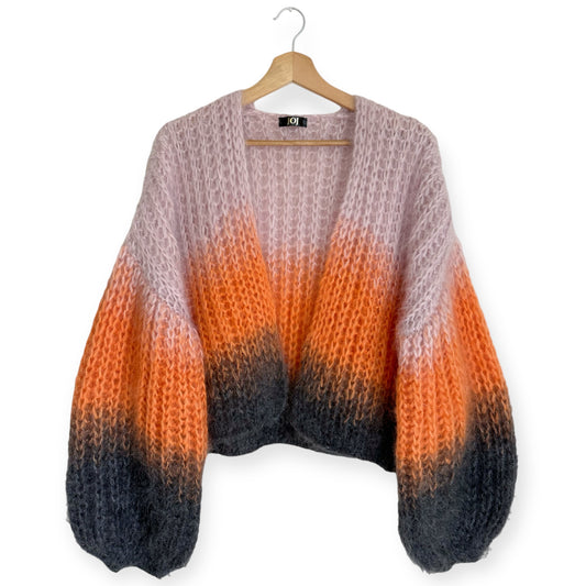 Mohair cardigan “Three Colors”