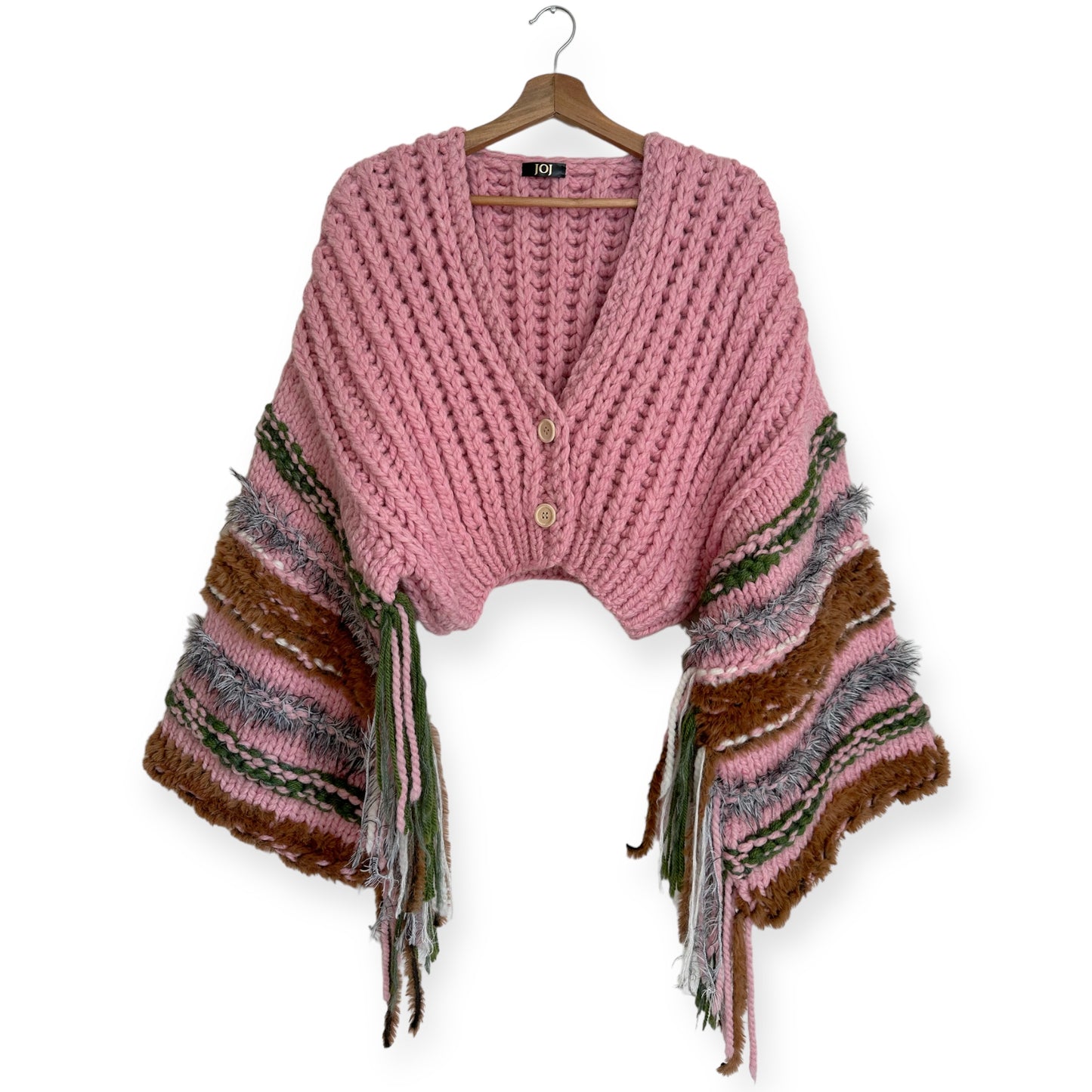 Wool cardigan "Juliya" (soft pink)