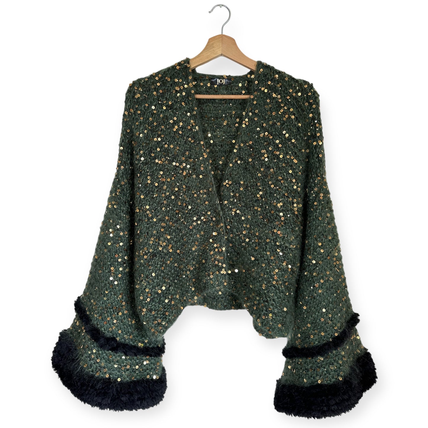 Mohair cardigan with sequins "Christmas"