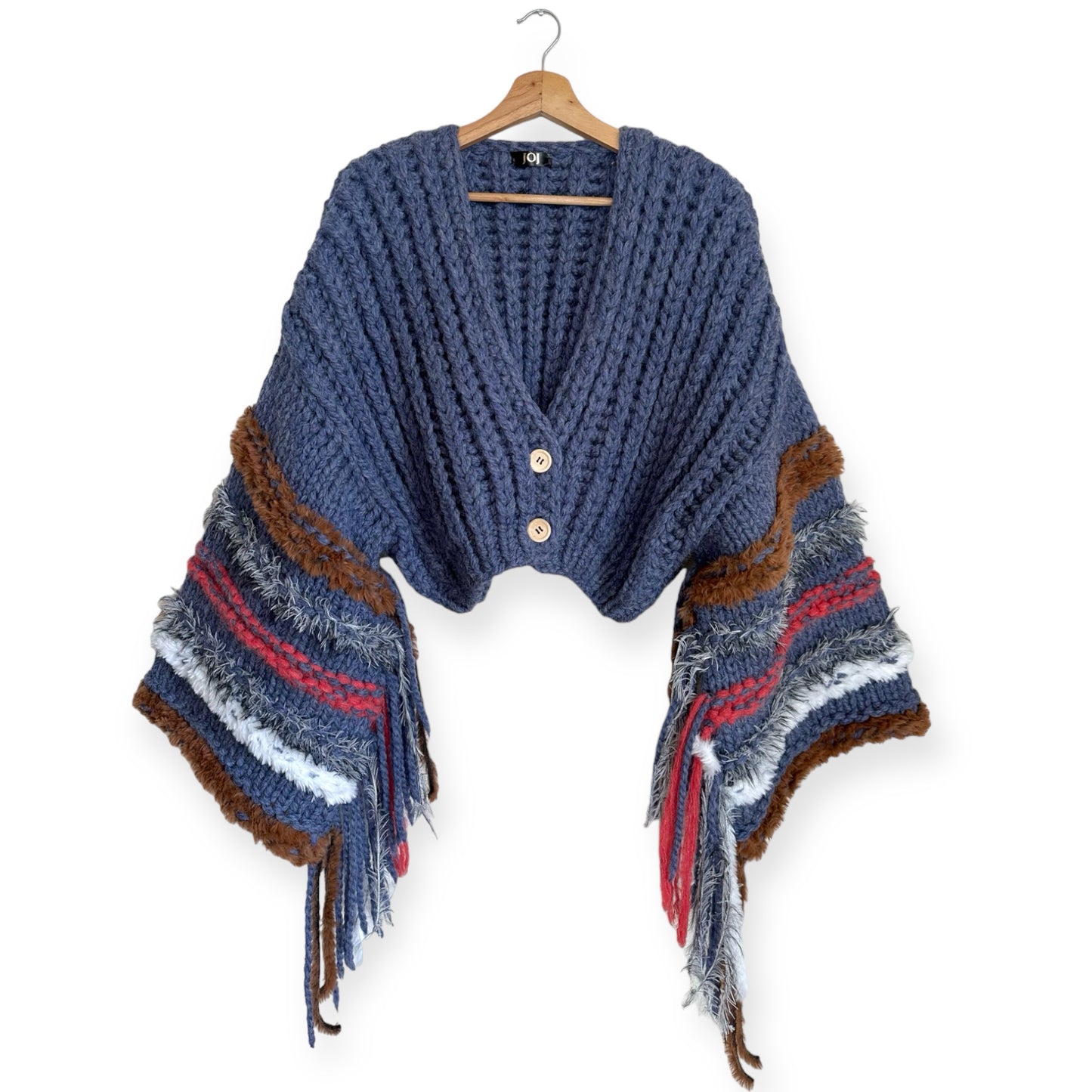 Wool cardigan "Juliya" (dark blue)